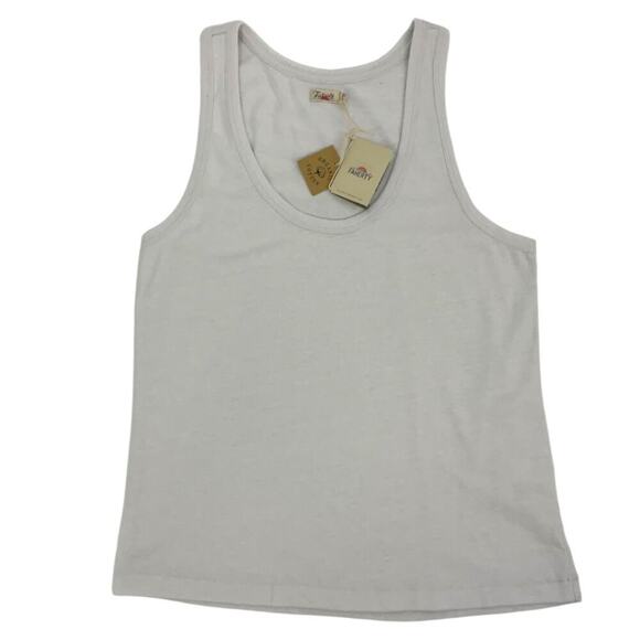 Faherty Whisper Organic Cotton Blend Tank White Size Medium NWT $68 MSRP - Picture 3 of 8
